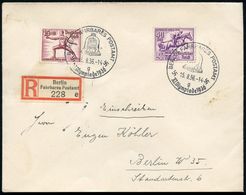 BERLIN FAHRBARES POSTAMT/ G/ XI.Olympiade 1936 (15.8.) SSt (Olympia-Glocke) Auf Olympiade 15+10 Pf. Fechten U. 40+35 Pf. - Sommer 1936: Berlin