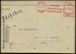 BERLIN-/ CHARLOTTENBURG 2/ Deutscher/ Reichsbund Für/ Leibesübungen 1934 (4.7.) Seltener AFS 040 Pf. = Nationales Olymp. - Zomer 1936: Berlijn