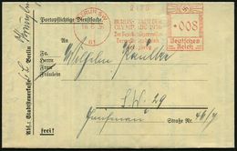 BERLIN SW/ 61/ BERLIN-STADT DER/ OLYMPIADE 1936/ Der Bezirksbürgermeister/ ..Kreuzberg 1936 (18.6.) Seltener AFS Auf Die - Zomer 1936: Berlijn