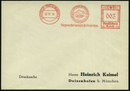 GARMISCH-PARTENKIRCHEN 2/ IV.OLYMPISCHE WINTERSPIELE/ 1936/ ..Bürgermeister 1936 (23.10.) AFS = Olympische Ringe (vor Be - Estate 1936: Berlino
