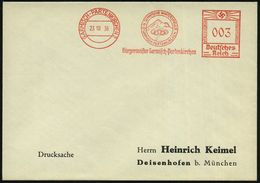 GARMISCH-PARTENKIRCHEN 2/ IV.OLYMPISCHE WINTERSPIELE/ 1936/ ..Bürgermeister 1936 (23.10.) AFS = Olympische Ringe (vor Be - Ete 1936: Berlin