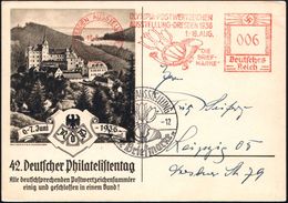 DRESDEN AUSSTELLUNG/ OLYMPIA-POSTWERTZEICHEN/ AUSST.-DRESDEN 1936/ 1.-16.AUG./ "DIE/ BRIEF-/ MARKE" 1936 (10.8.) AFS 006 - Ete 1936: Berlin