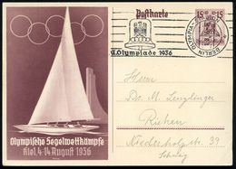 BERLIN OLYMPIA-STADION/ Y/ XI.Olympiade 1936 (1.8.) Seltener RoWerbeSt. Vom Eröffnungstag Der Olympiade (Olympia-Glocke) - Ete 1936: Berlin