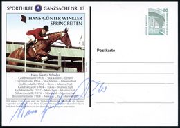 B.R.D. 1993 PP 80 Pf. Zeche Zollern: SPORTHILFE.. HANS GÜNTER WINKLER, SPRINGREITEN (5 Gold-Medaillen Im Springreiten Et - Ete 1956: Melbourne