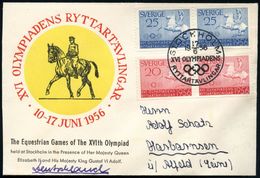 SCHWEDEN 1956 (17.6.) SSt: STOCKHOLM/XVI OLYMPIADENS/RAYTTARTÄVLINGEN Auf Waager. Paaren Reiterolympiade = Antiker Reite - Ete 1956: Melbourne