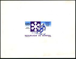 SENEGAL 1972 125 F. "Olymp. Winterspiele Sapporo",  U N G E Z.  Ministerblock = Abfahrtsläufer ("Epreuve De Luxe") = Sat - Ete 1972: Munich