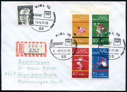 23 KIEL 72/ OLYMPISCHE SPIELE/ OLYMPISCHES/ DORF 1972 (9.9.) SSt 3x Auf Olympia-Zus.-Druck (Mi.MH 22 + 30.- EUR U.a.) +  - Zomer 1972: München