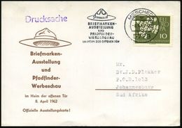 5773 MESCHEDE/ Sr/ BRIEFMARKEN-/ AUSSTELLUNG/ UND/ PFADFINDER-/ WERBESCHAU:: 1962 (8.4.) MWSt = Pfadfinderhut , Klar Ges - Storia Postale