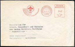 405 MÖNCHZENGLADBACH-RHEINDAHLEN 1/ RING DEUTSCHER/ PFADFINDER.. 1973 (20.11.) AFS (Lilie) Dienstbf. (links Etw. Verkürz - Brieven En Documenten
