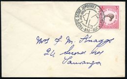 NEUSEELAND 1959 (5.1.) 3 P. "Pacific Scout Jamboree", EF = Kiwi + ET-SSt.: AUCKLAND (Scout-Hut) Kleiner Bedarfs-FDC (Mi. - Storia Postale