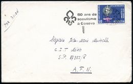 SCHWEIZ 1962 (21.6.) MWSt.: GENEVE 1/50 Ans De/scotisme/à Genéve (Lilie) Bedarfs-Ausl.-Bf. - - Briefe U. Dokumente