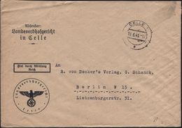 CELLE 1/ E 1940 (13.6.) 2K-Steg Auf Dienst-Bf.: Landeserbhofgericht/FdAR = Arisierung D.Landwirtschaft, "Blut- U. Boden" - Police - Gendarmerie