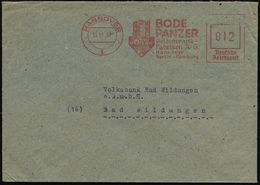 HANNOVER/ 1/ BODE/ PANZER/ Geldschrank-/ Fabriken A.-G.. 1945 (13.11.) Aptierter AFS (NS-Adler Entfernt) = Geöffneter Tr - Police - Gendarmerie