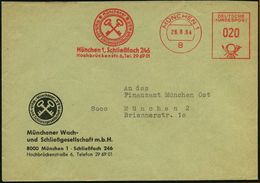 8 MÜNCHEN 1/ Münchener/ Wach-u.Schließgesellschaft 1964 (26.6.) AFS = 2 Schlüssel Klar Auf Motivgleichem Firmen-Bf.  (Dü - Politie En Rijkswacht