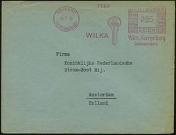 VELBERT/ (RHEINLAND)/ ../ Wilh.Karrenberg/ Schlossfabrik 1939 (8.7.) AFS = Sicherheitsschlüssel , Rs. Abs.-Vordr., Klar  - Politie En Rijkswacht