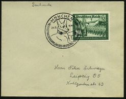 MÜNCHEN/ HDB/ REICHSSTRASSENSAMMLUNG DES DEUTSCHEN ROTEN KREUZES 1941-42 1941 (24.8.) SSt = Rotkreuz-Schäferhund (mit Ve - Croix-Rouge
