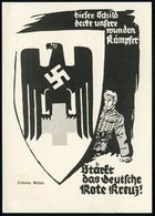 DEUTSCHES REICH 1940 PP 3 Pf. Hindenbg., Braun: Dieser Schild Deckt Unsere Wunden Kämpfer, Stärkt Das Deutsche Rote Kreu - Red Cross