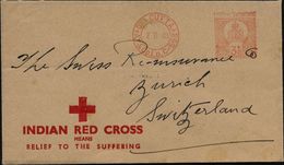 INDIEN 1948 (7.2.) AFS. 3 1/2 D.: CALCUTTA/AY & Co. Ld. C-558 , Übersee-Reklame-Bf.: INDIAN RED CROSS.. - - Cruz Roja