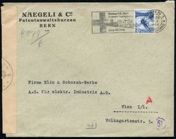 SCHWEIZ 1944 (16.5.) MWSt: BERN 1/Besucht Den/ Ausstellungszug/des IKRK = E-Lok (mit Waggons, Rotes Kreuz) + OKW-Zensurs - Croix-Rouge