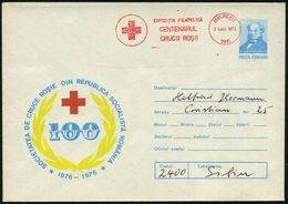 RUMÄNIEN 1976 (3.7.) 55 B. Sonder-U "Dr. Carol Davila", Blau: "100 Jahre Rotes Kreuz Rumänien" Davila = RK-Gründer, Mili - Henry Dunant