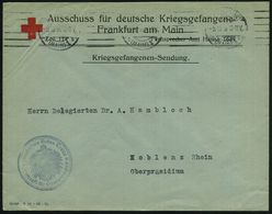 Frankfurt/ Main 1916 (5.10.) Zweifarbiger Vordr.-Bf.: Ausschuss Für Deutsche Kriegsgefangene Frankfurt Am Main.. (Rotes  - Red Cross