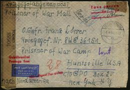 ASCHAFFENBURG/ E/ 2 1944 (6.4.) 1K-Steg + Roter 2L: Gebührenfrei/Postage Free + Roter 3L: Taxe Percue/__ RM__ Pf. + Hs.  - Rode Kruis