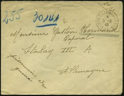 Luckenwalde 1940 (5.8.) 1K: CHAVILLE/BANLIEU-OUEST + Rs. Viol. Eingangs-Zensur: Stalag III A/6/Geprüft = Luckenwalde (Wo - Croix-Rouge