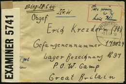 PFULLENDORF/ A 1944 (1.5.) 1K-Steg + Hs. Vermerk "Taxe Percue 40 Pf." = Nur Luftpostgebühr + Rs. Schw. OKW-Zensur-1K: B  - Rode Kruis