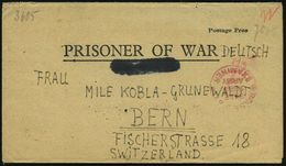 U.S.A. /  DEUTSCHES REICH 1944 (24.12.) Kgf.-Faltbf. "P.O.W." Eines Deutschen Kgf Der US-Army In Frankreich, ,roter 1K:  - Croce Rossa