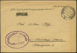 GARMISCH-PARTENKIRCHEN 2/ B 1947 (25.2.) 2K-Steg + Viol. Oval-Zensur-HdN: GENERALSTAFF ENCLOSURE/ OFFICIAL/ MID/ GARMISC - Croce Rossa