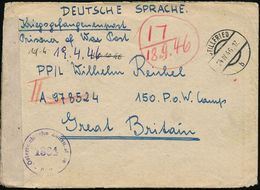 ÖSTERREICH 1946 (24.4.) 1K-Steg: STILLFRIED/b + Sowjet. Zensur-1K: Österreichische Zensurstelle/1364/S.Z. (Wo.10 A) Auch - Red Cross