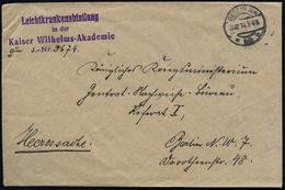 BERLIN NW/ *40c 1914 (5.12.) 1K-Brücke + Viol. 3L: Leichtkrankenabteilung/in Der/Kaiser Wilhelm-Akademie + Rs. Viol. 1K- - Medicina