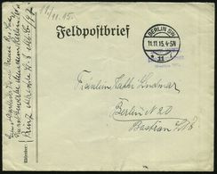 BERLIN SW/ *11i 1915 (11.11.) 1K-Brücke + Viol. 3L: RESERVE-LAZARETT/ Kunst-Gewerbemuseum/Berlin W. = Martin Gropius-Bau - Medicina