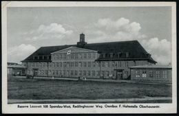 Berlin-Spandau 1940 (8.7.) MWSt.: BERLIN-SPANDAU 1/ba/Vergiss Nicht Strasse/u. Hausnummer.. + Viol. 1K-HdN: Reserve-Laza - Médecine