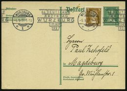 WÜRZBURG/ *1*/ 46.DEUTSCHER/ ÄRZTETAG/ ..7.-11.SEPT. 1927 (5.9.) Seltener BdMWSt, Type I Auf Inl.-Kt. (minim. Fleck) Kla - Medicina