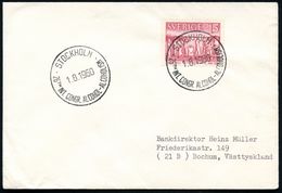 SCHWEDEN 1960 (1.8.) SSt.: STOCKHOLM/ 26th INT. CONGR. ALCOHOL - ALCOHILISM , Klar Gest. Ausl.-Bf. - - Geneeskunde