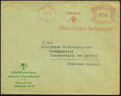BERLIN N/ 24/ "Emkadont"/ Kreuzdreieck-Verbandsstoffe 1932 (5.4.) AFS = Rotes Kreuz (im Dreieck) Vordr.Bf.: Heilmittel-V - Medizin