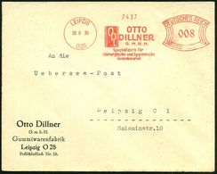 LEIPZIG/ O28/ OTTO/ DILLNER/ GMBH/ Spezialfabrik Für/ Chirurgische U. Hygienische/ Gummiwaren 1930 (Aug.) AFS (Monogr.-L - Medicina
