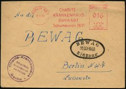 BERLIN NW 7/ CHARITE/ KRANKENHAUS.. 1950 (19.9.) AFS + Viol. 1K-HdN: Charité-Krankenhaus/ Orthopäd./ Universitätsklinik/ - Medicina