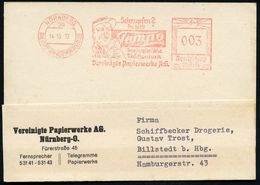 NÜRNBERG/ 30/ DSDR/ ..Schnupfen?/ Da Hilft/ Tempo/ Das Hygienische/ Taschentuch.. 1937 (14.10.) AFS (= Niesender Mann) F - Maladies