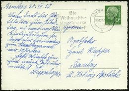 (13a) BAMBERG 2/ B/ Die/ Weihnachts-/ Siegelmarke/ Auf Jeden Brief! 1957 (30.12.) MWSt = Tbc-Doppelkreuz , Klar Gest. We - Ziekte