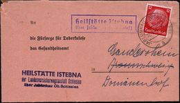 JABLUNKAU (OBERSCHLES)/ A 1941 (22.5.) 2K-Steg + Viol. Ra.2: Heilstätte Jstebna/über Jablunkau (Oberschles) = PSt.II Hau - Enfermedades