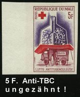 MALI 1965 5 F. Rotkreuz-Marke: "Kamp Der Tuberkulose" (= Mobile Tbc-Station, Lungenflügel)  U N G E Z . , Postfr. Randst - Maladies