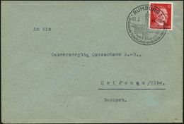 RUMBURG 1/ Textil-Industrie/ ..im Nördlichen Sudetenland 1944 (2.2.) Seltener HWSt = Pestsäule , Klar Gest. Fern-Bf. (Bo - Maladies