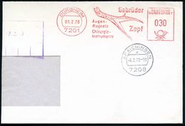 7201 DÜRBHEIM/ Gebr./ Zepf/ Augen-Magnete/ Chirurgie-/ Instrumente 1970 (6.2.) Seltener AFS (chirurg. Zange) Teil-Bf., A - Maladies