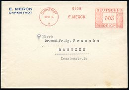 DARMSTADT/ 2/ E.MERCK 1934 (10.10.) AFS Auf Firmen-Bf.: E. MERCK (Dü.E-2CEh) - - Apotheek