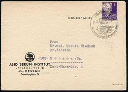 (19b) DESSAU/ ANHALT./ LANDES-/ THEATER/ Deutschlands Größte U.modernste Bühne 1949 (30.11.) Seltener HWSt. (Landestheat - Pharmacie