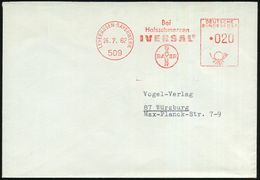 509 LEVERKUSEN-BAYERWERK/ Bei/ Halsschmerzen/ IVERSAL.. 1962 (26.7.) Seltener AFS-Typ Mit Kleiner, Neuer PLZ = Hausposta - Farmacia