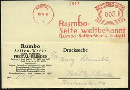 FREITAL/ 1/ Rumbo/ Seife../ Rumbo-Seifen-Werke Freital 1932 (10.10.) AFS Auf Firmen-Kt.: Rumbo Seifen-Werke  (Dü.E-1CEh) - Apotheek