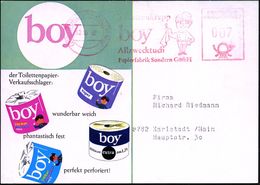 (21b) SUNDERN (SAUERLAND)/ Toilettenkrepp/ Boy/ Allzwecktuch/ Papierfabrik Sundern GmbH 1962 (10.10.) AFS = Hotel-Boy Mi - Pharmacie